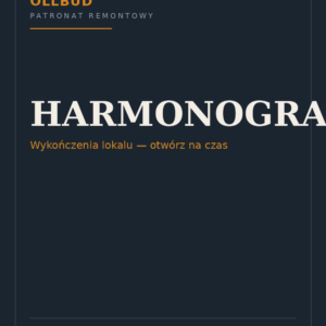 Harmonogram Wykończenia Lokalu
